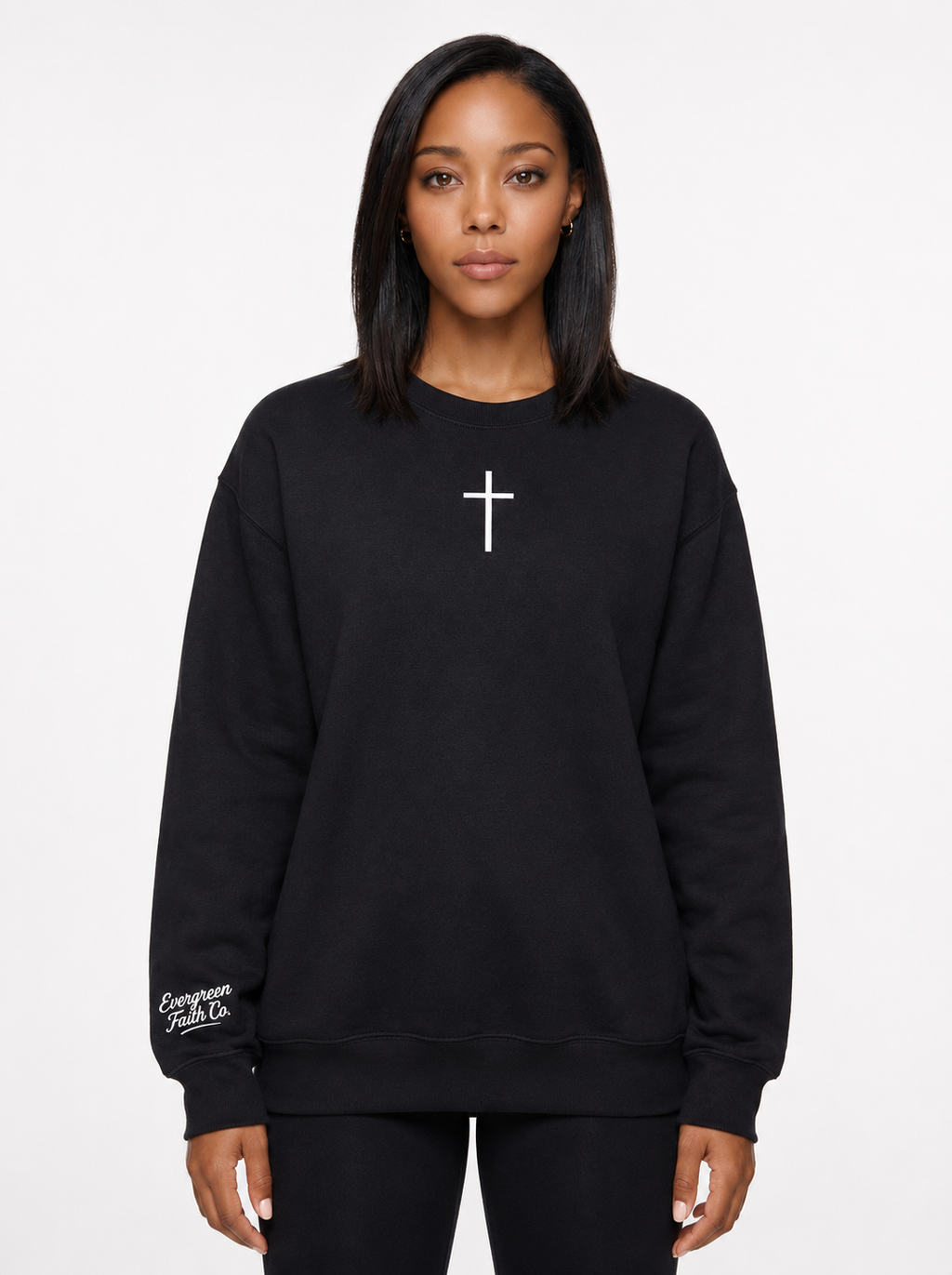 Evergreen Faith Crewneck