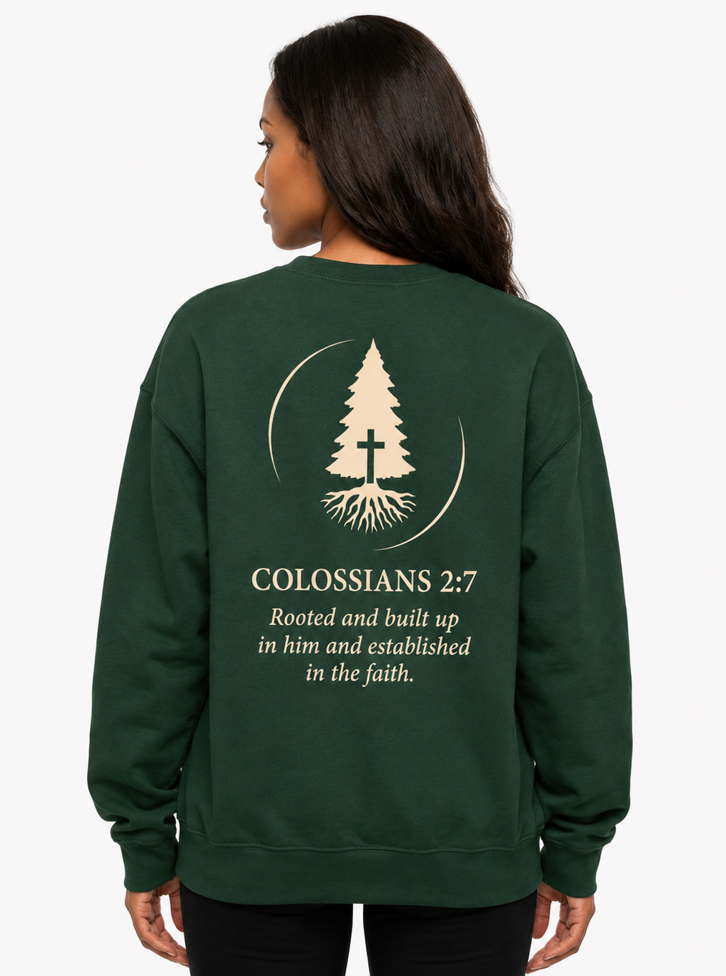 Evergreen Faith Crewneck